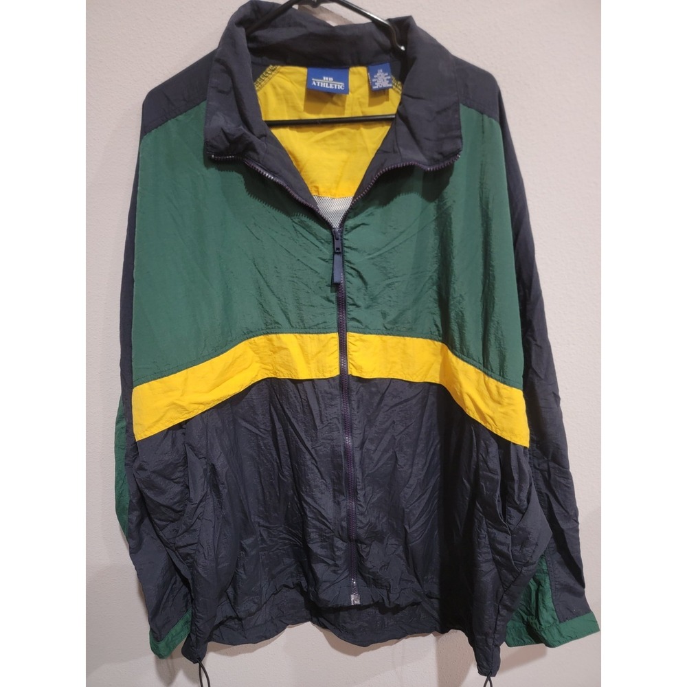 Harbor Bay HB Athletic Men Colorblock Lightweight Full Zip Windbreaker Jacket 2X